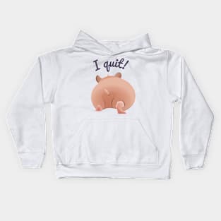 The fat hamster leaves Kids Hoodie